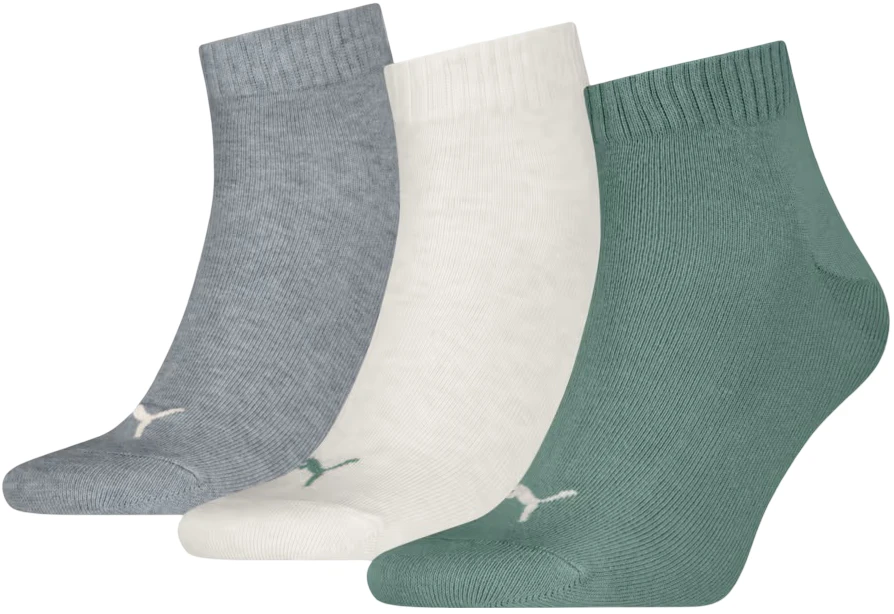 Puma Kojinės Unisex Quarter rusvai gelsvas Pilkas Žalias 938589 19