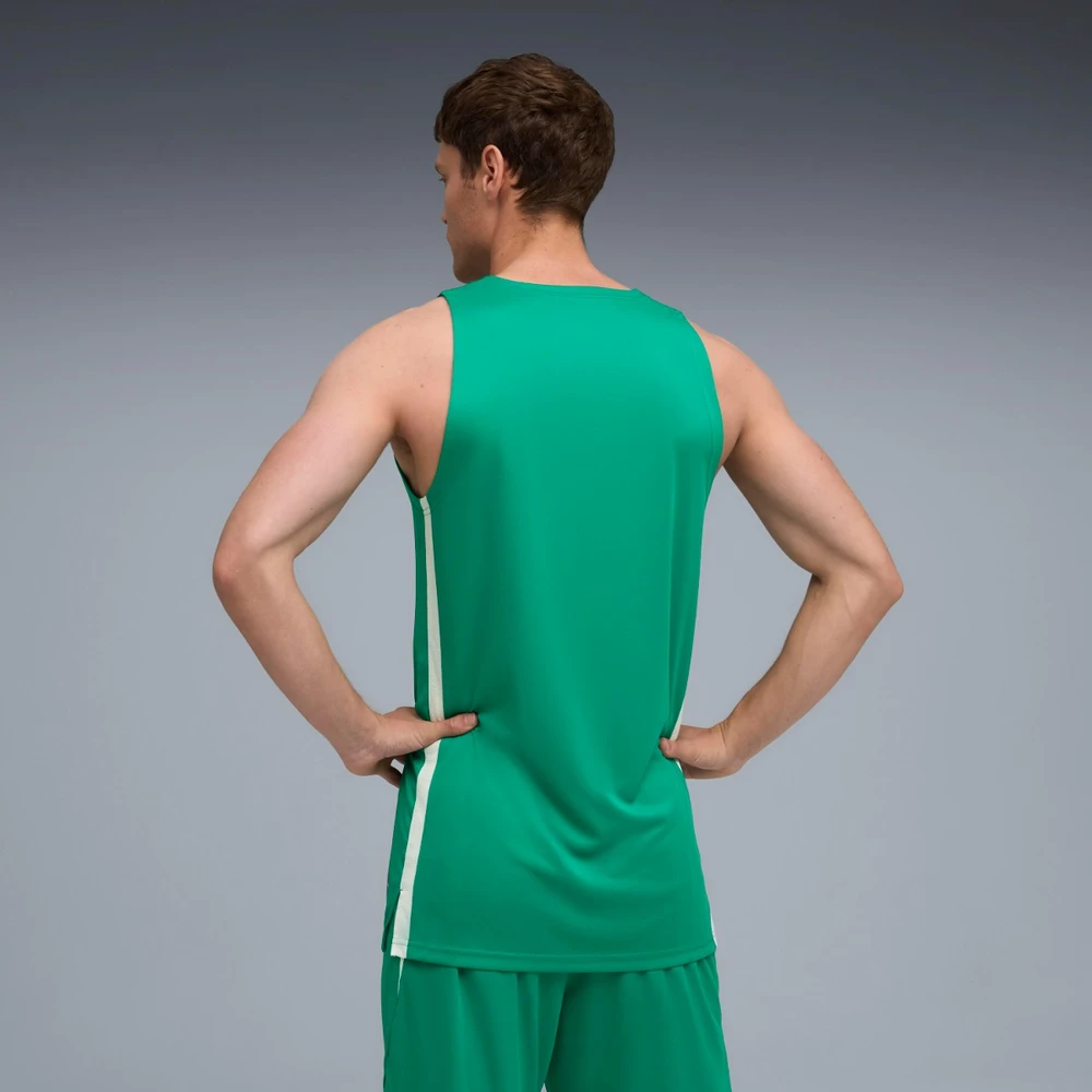 Puma Krepšinio Marškinėliai Vyrams TeamJaws Starter Jersey Žalias 685363 10