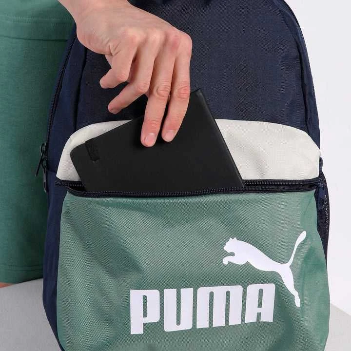 Puma Kuprinė Phase Color Block Backpack Mėlyna Žalias 091175 01