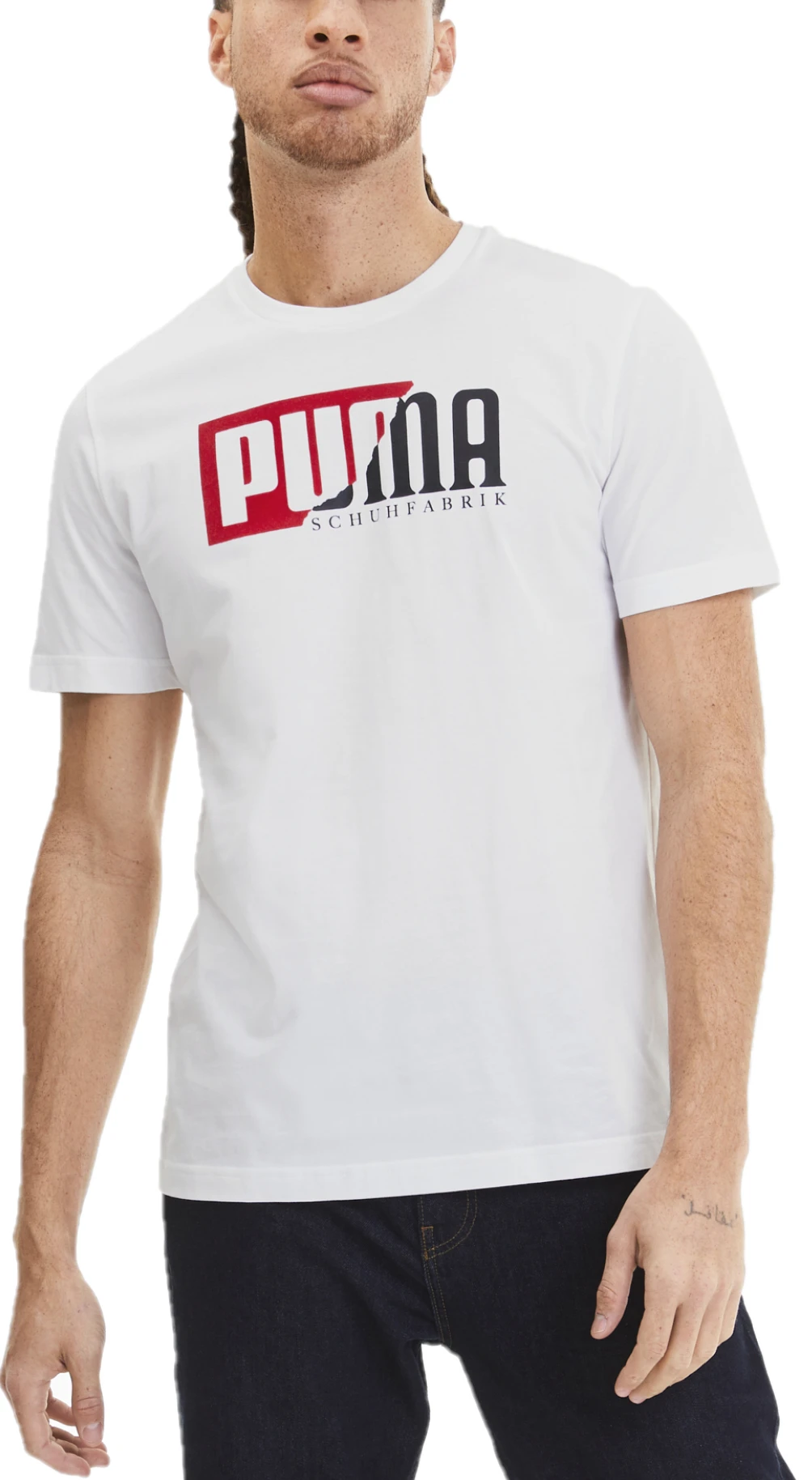 Puma Marškinėliai Flock Graphic Tee Baltas