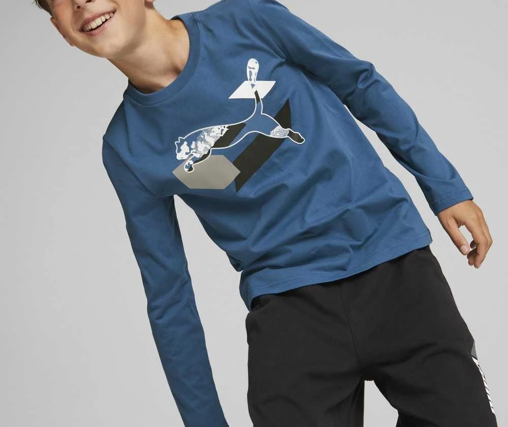Puma Marškinėliai Paaugliams Alpha Longsleeve Tee Mėlyna 670103 17