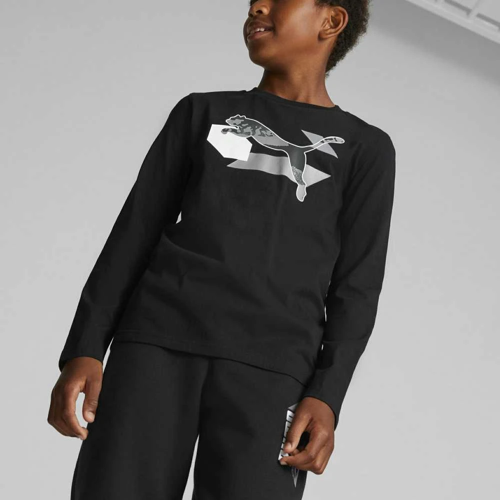 Puma Marškinėliai Paaugliams Alpha Longsleeve Tee Juodas 670103 01