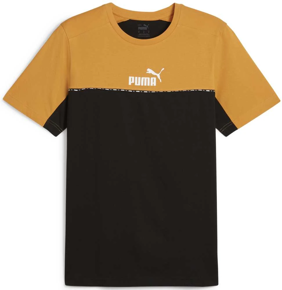 Puma Marškinėliai Vyrams Ess Block X Tape Juodas Geltona 673341 91