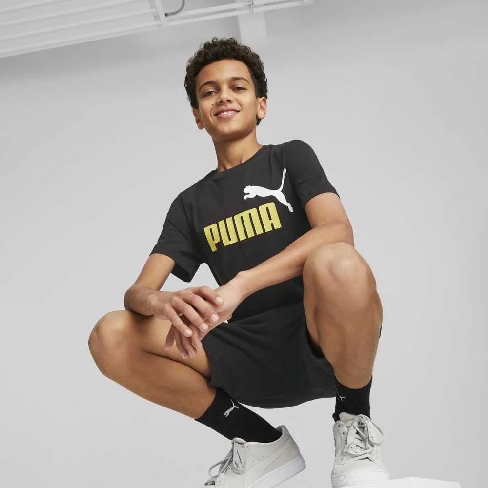 Puma Marškinėliai Paaugliams Ess+ 2 Col Logo Tee Juodas 586985 91