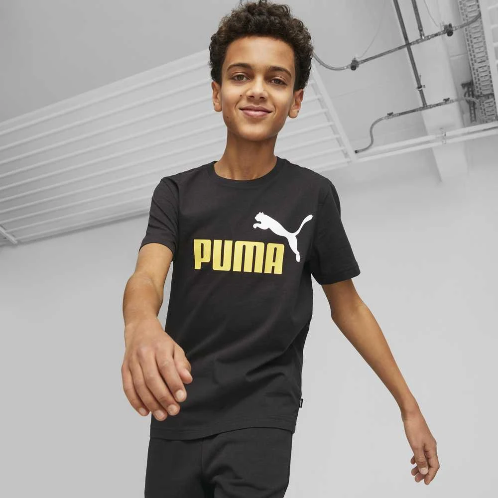 Puma Marškinėliai Paaugliams Ess+ 2 Col Logo Tee Juodas 586985 91
