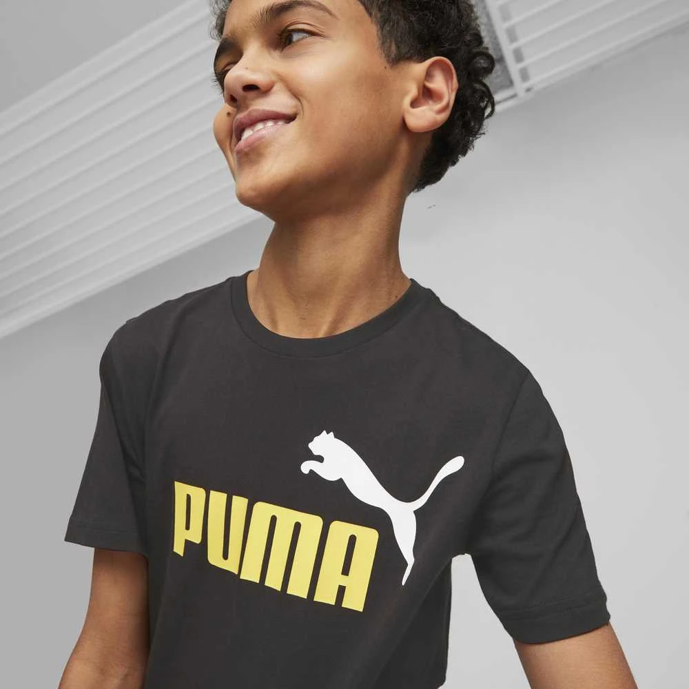 Puma Marškinėliai Paaugliams Ess+ 2 Col Logo Tee Juodas 586985 91