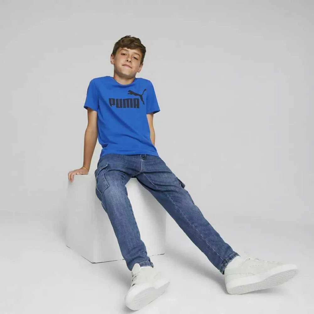 Puma Marškinėliai Paaugliams Ess Logo Tee Mėlyna 586960 47
