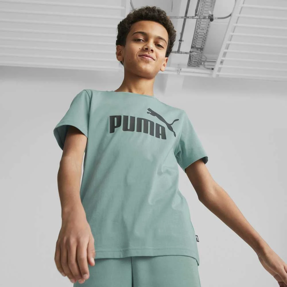 Puma Marškinėliai Paaugliams Ess Logo Tee Žalias 586960 84