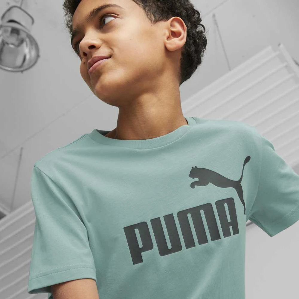 Puma Marškinėliai Paaugliams Ess Logo Tee Žalias 586960 84