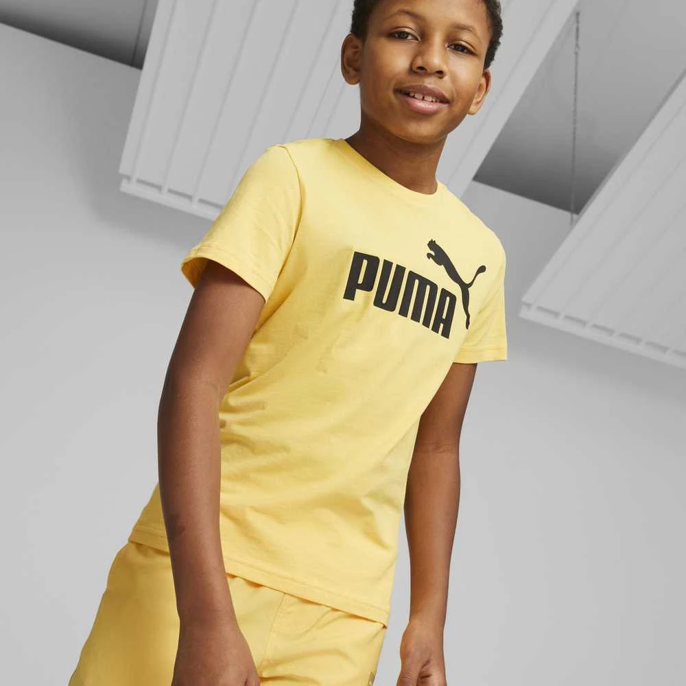 Puma Marškinėliai Paaugliams Ess Logo Tee Geltona 586960 43