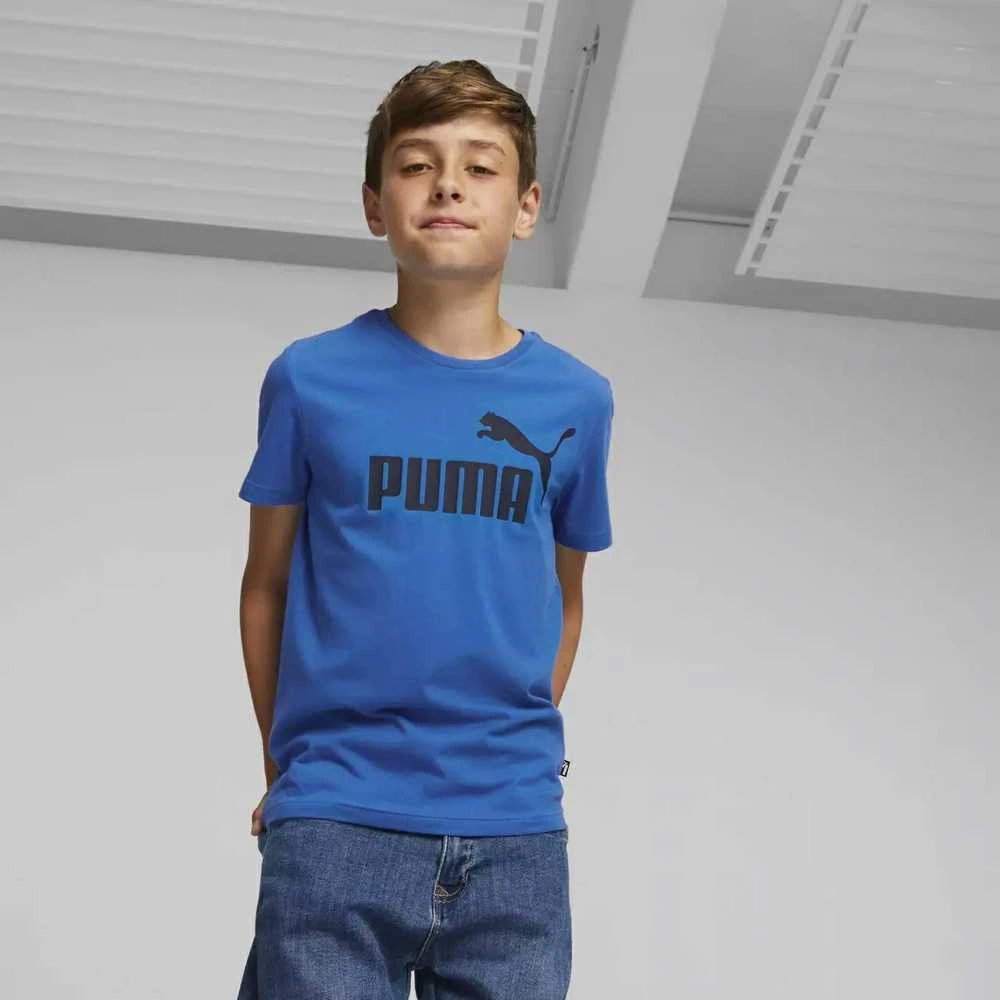 Puma Marškinėliai Paaugliams Ess Logo Tee Mėlyna 586960 47