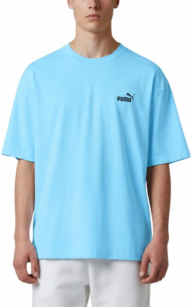 Puma Marškinėliai Vyrams Ess 2 Color Small No. 1 Logo Tee Light Mėlyna 684717 46