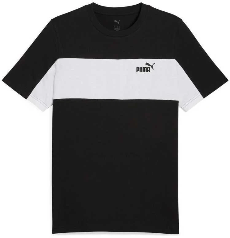 Puma Marškinėliai Vyrams Ess Block Tee Juodas Baltas 684685 01