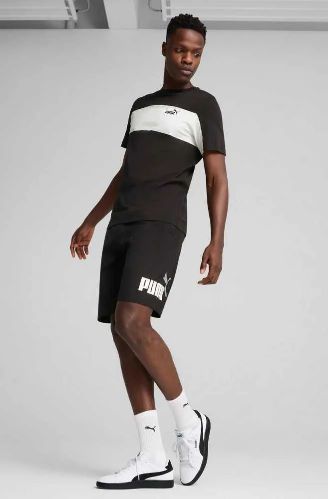 Puma Marškinėliai Vyrams Ess Block Tee Juodas Baltas 684685 01