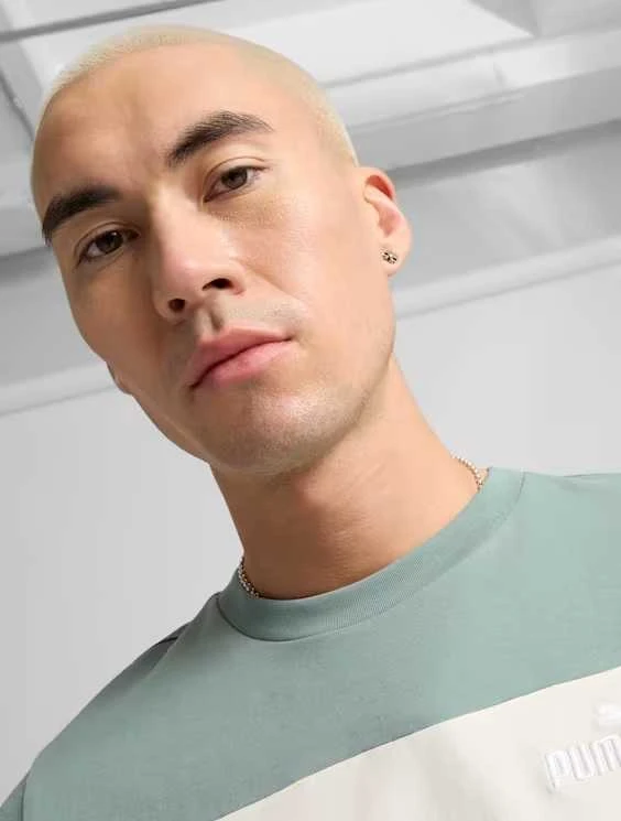Puma Marškinėliai Vyrams Ess Block Tee Žalias Baltas 684685 30