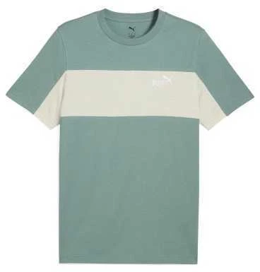 Puma Marškinėliai Vyrams Ess Block Tee Žalias Baltas 684685 30