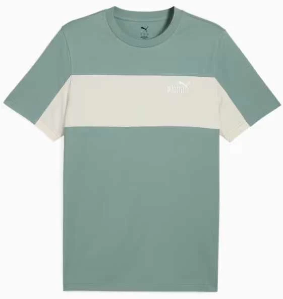 Puma Marškinėliai Vyrams Ess Block Tee Žalias Baltas 684685 30