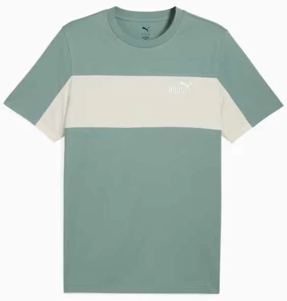 Puma Marškinėliai Vyrams Ess Block Tee Žalias Baltas 684685 30