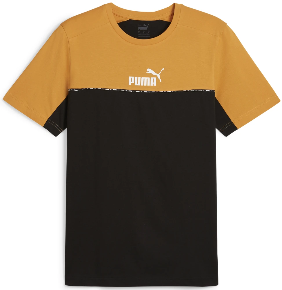 Puma Marškinėliai Vyrams Ess Block X Tape Juodas Geltona 673341 91