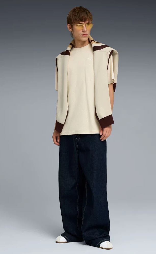 Puma Marškinėliai Vyrams Ess Elevated Relaxed Tee rusvai gelsvas 692018 87