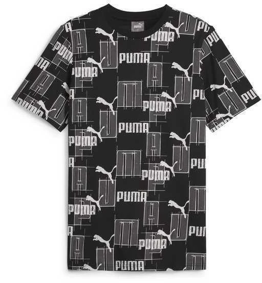 Puma Marškinėliai Vyrams Ess+ Logo Lab Aop Juodas Baltas 678982 01