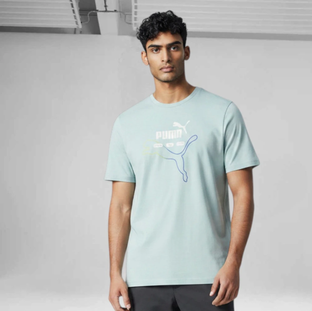 Puma Marškinėliai Vyrams Ess Logo Lab Summer Tee Light Mėlyna 692031 48