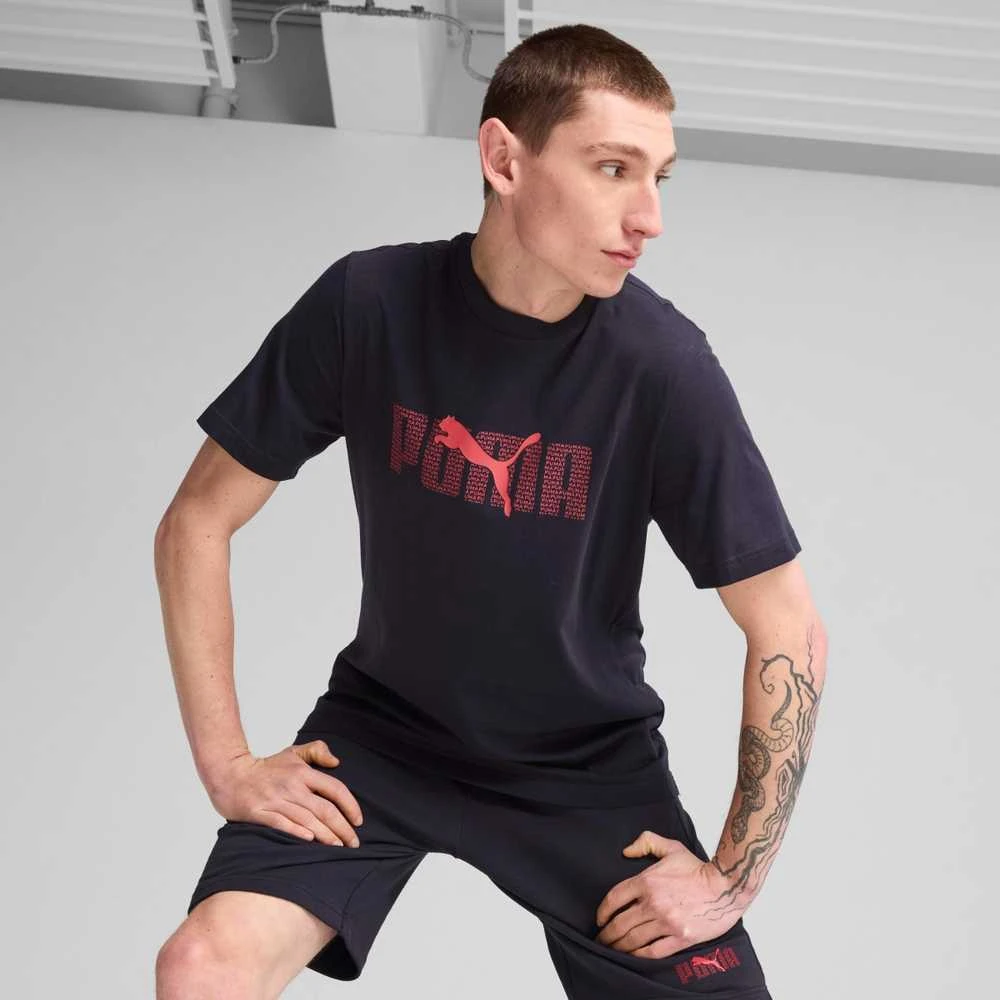 Puma Marškinėliai Vyrams Ess Logo Lab Tee Juodas 684667 16