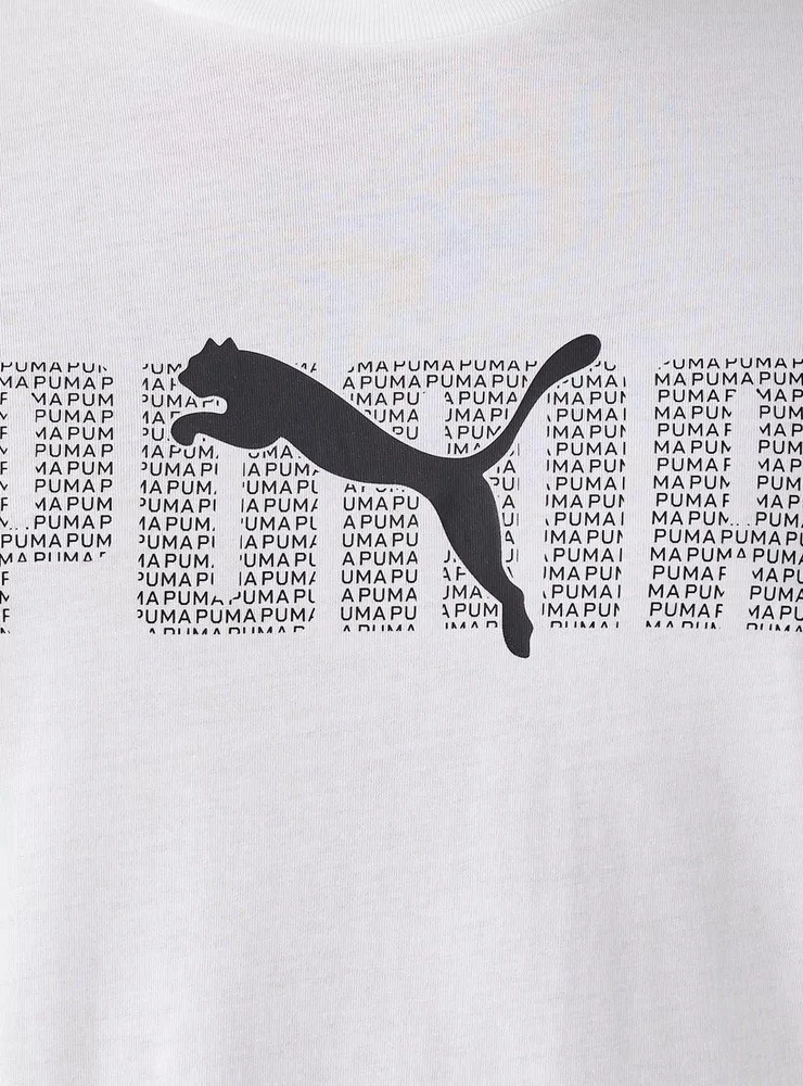 Puma Marškinėliai Vyrams Ess Logo Lab TeeWhite 684667 02