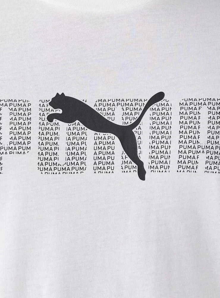Puma Marškinėliai Vyrams Ess Logo Lab TeeWhite 684667 02