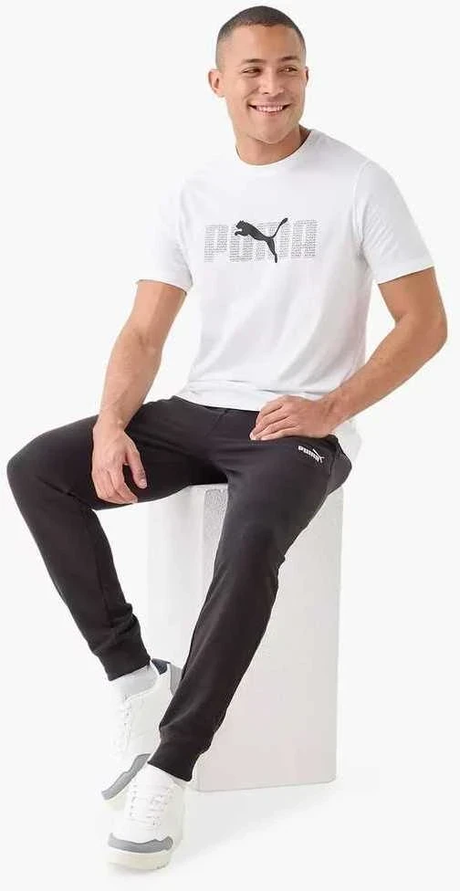 Puma Marškinėliai Vyrams Ess Logo Lab TeeWhite 684667 02
