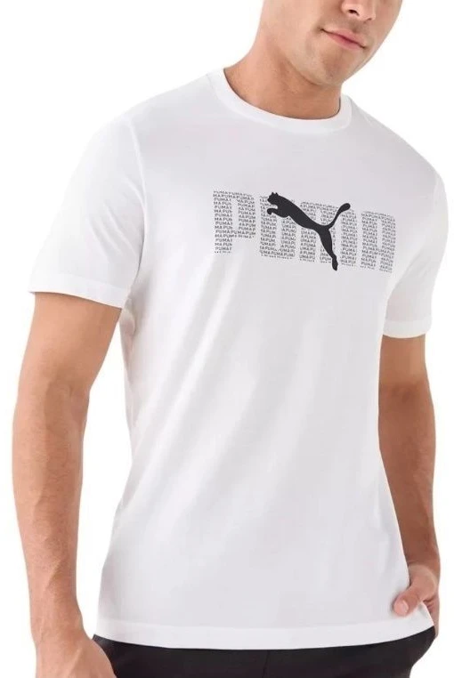 Puma Marškinėliai Vyrams Ess Logo Lab TeeWhite 684667 02