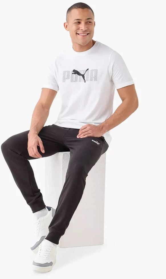 Puma Marškinėliai Vyrams Ess Logo Lab TeeWhite 684667 02
