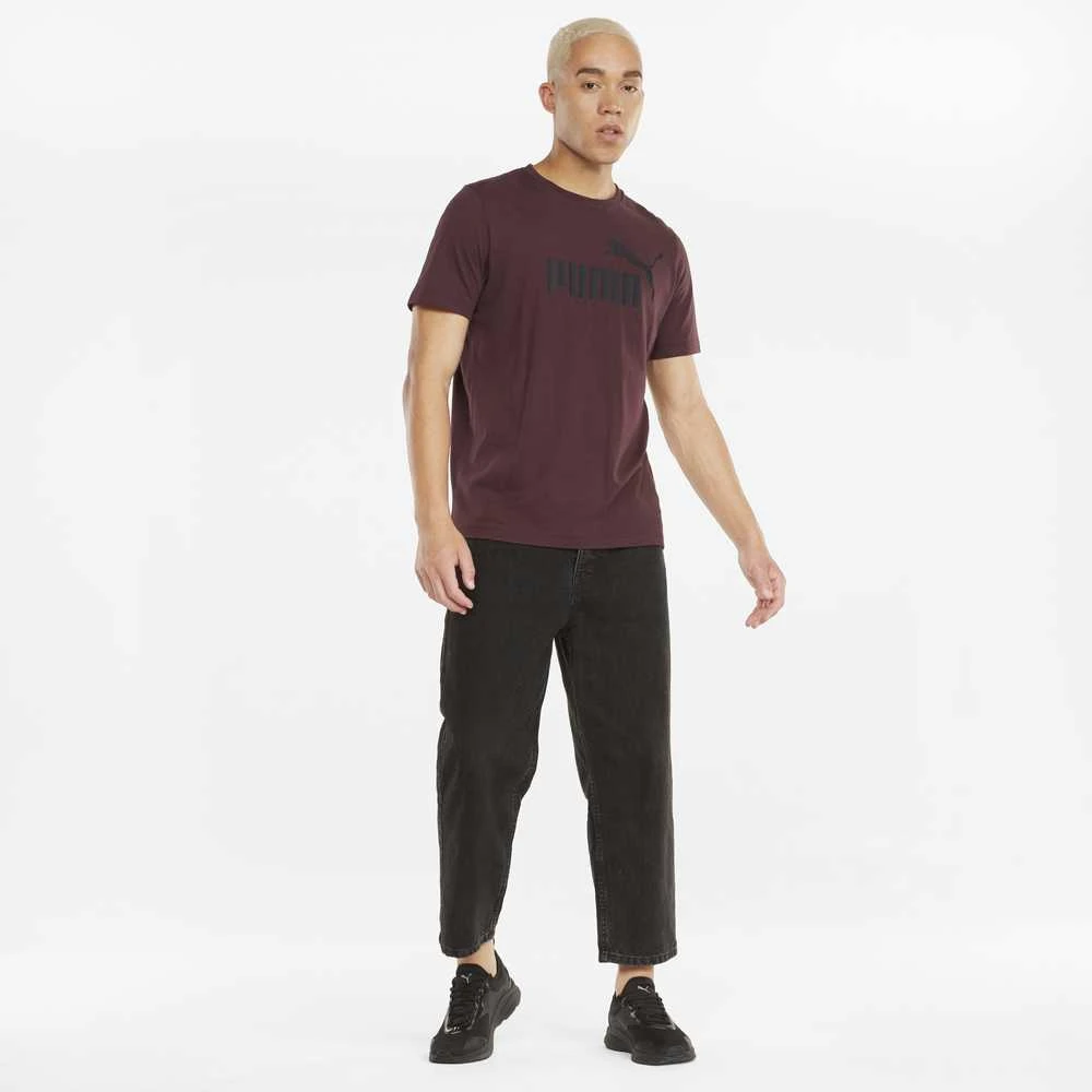 Puma Marškinėliai Vyrams Ess Logo Tee Bordo