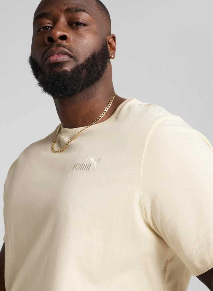 Puma Marškinėliai Vyrams Ess Small No.1 Logo Tee Kreminis 682535 99