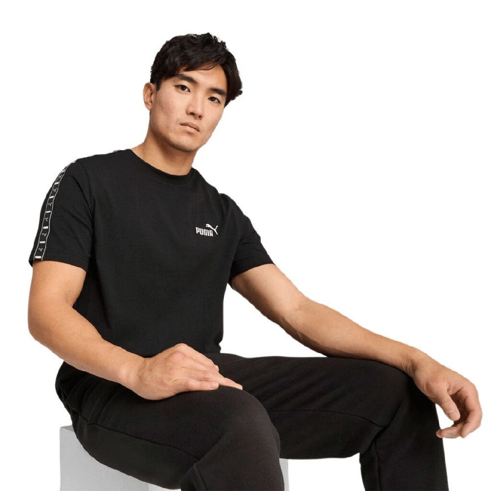 Puma Marškinėliai Vyrams Ess Tape Tee Juodas 684674 01