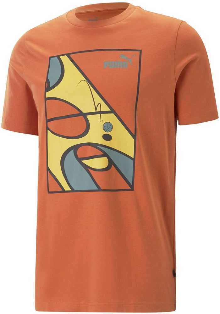 Puma Marškinėliai Vyrams Graphics Court Tee Chili Oranžinis 674481 94