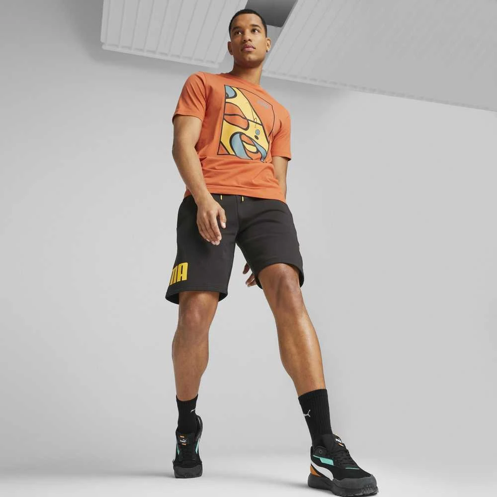 Puma Marškinėliai Vyrams Graphics Court Tee Chili Oranžinis 674481 94