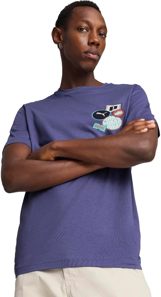 Puma Marškinėliai Vyrams Graphics Icon Tee Violetinė 684829 46
