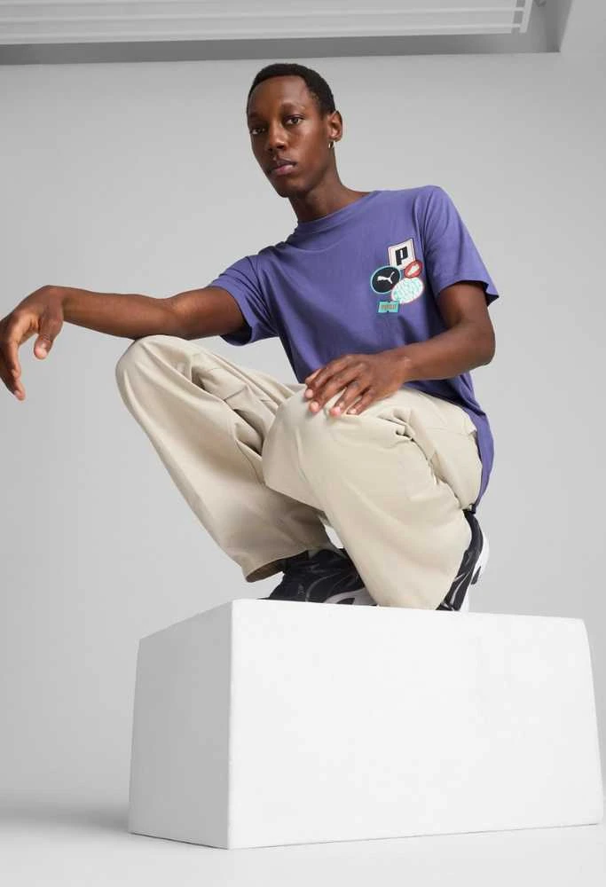 Puma Marškinėliai Vyrams Graphics Icon Tee Violetinė 684829 46
