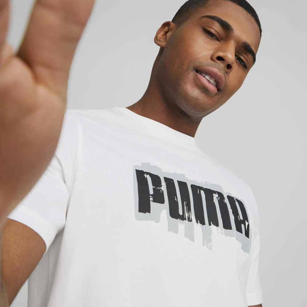 Puma Marškinėliai Vyrams Graphics Puma Wording Baltas 674475 02