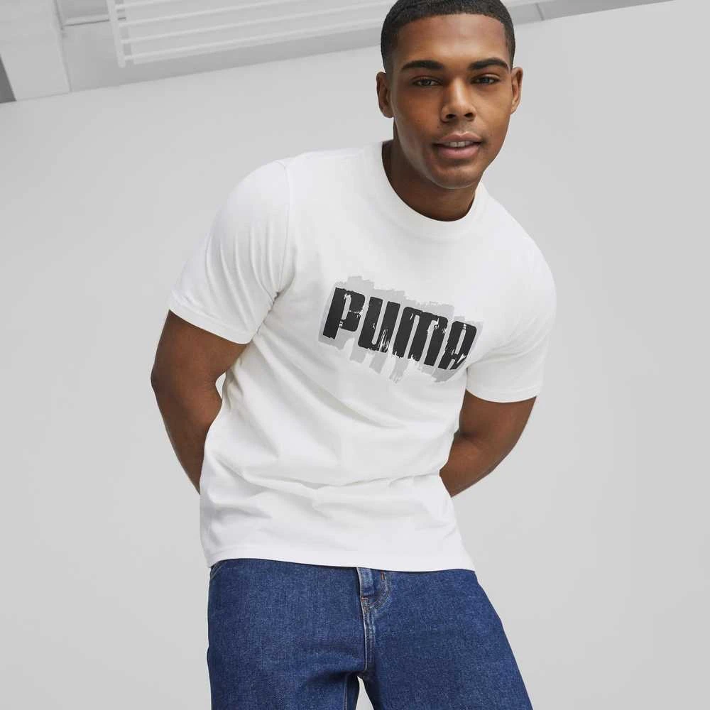 Puma Marškinėliai Vyrams Graphics Puma Wording Baltas 674475 02