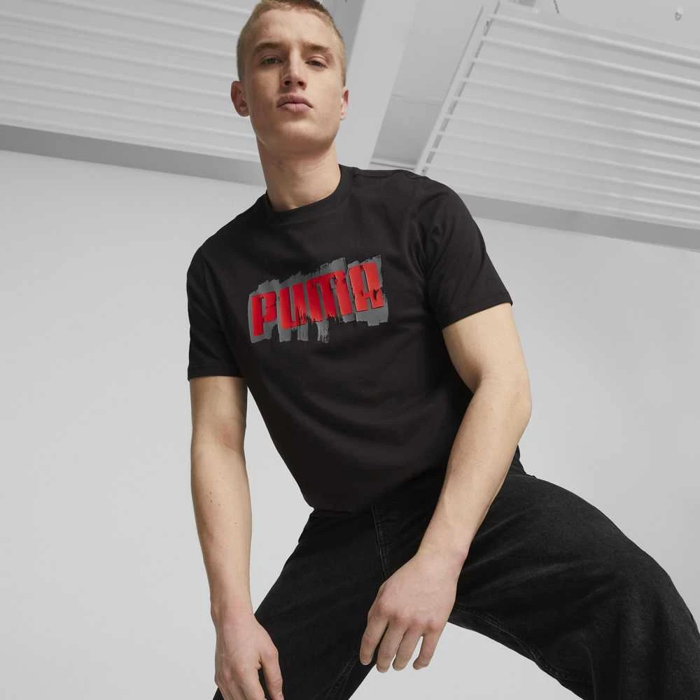 Puma Marškinėliai Vyrams Graphics Puma Wording Juodas 674475 01
