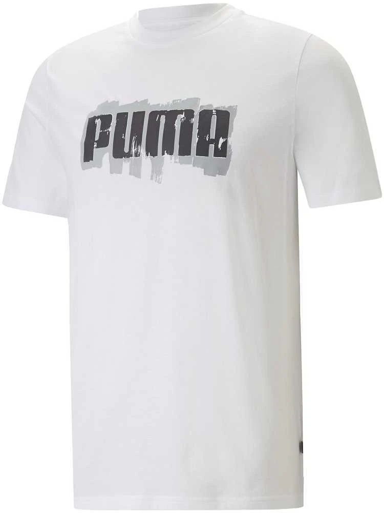 Puma Marškinėliai Vyrams Graphics Puma Wording Baltas 674475 02
