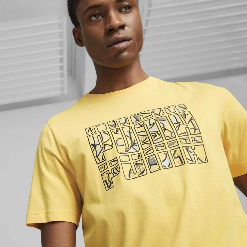 Puma Marškinėliai Vyrams Graphics Summer Tee Geltona 674482 40
