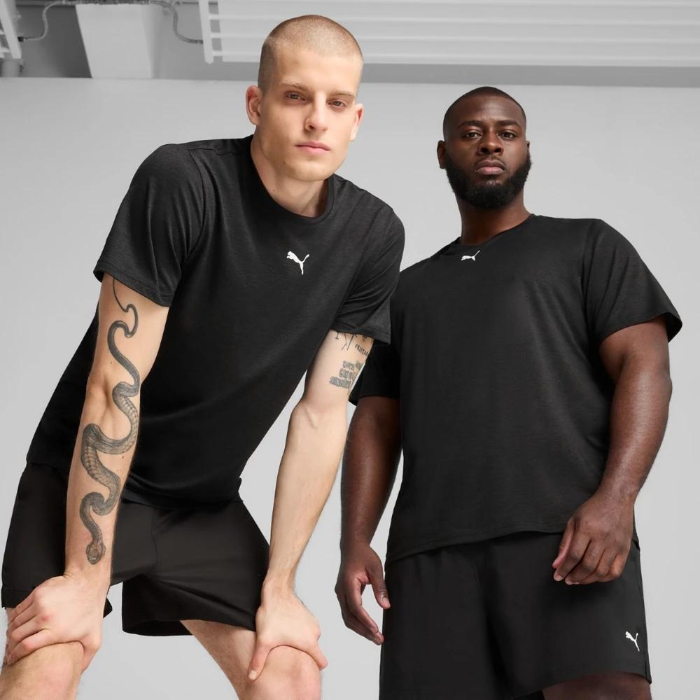 Puma Marškinėliai Vyrams M Tad Essentials Heather Juodas 525920 01