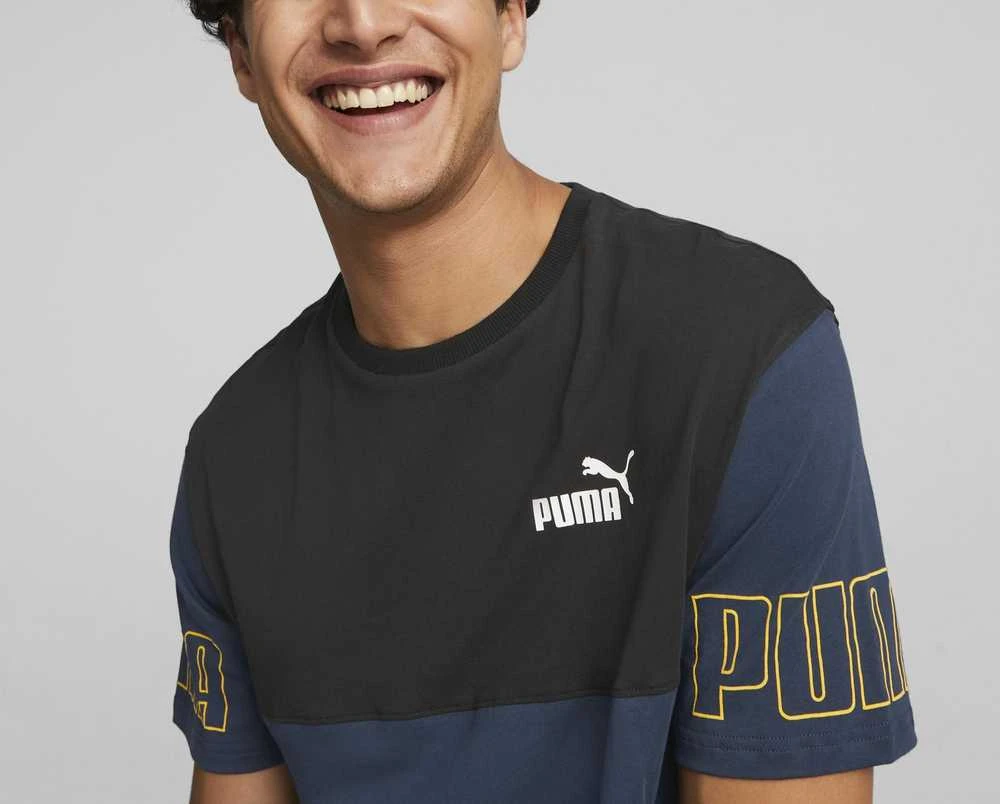 Puma Marškinėliai Vyrams Power Colorb Mėlyna Juodas 671567 73