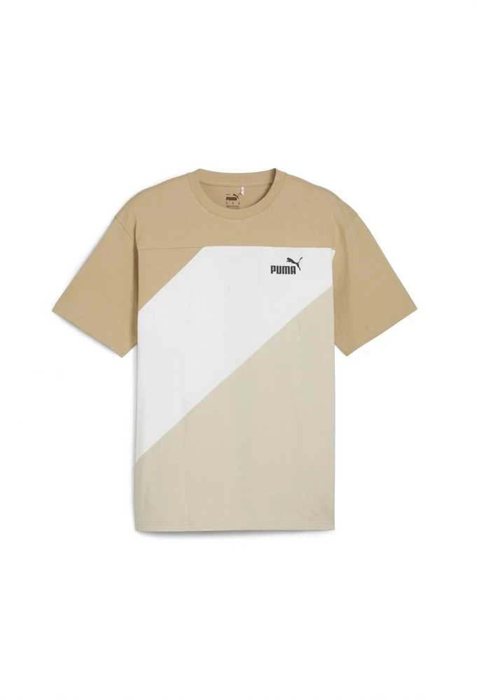 Puma Marškinėliai Vyrams Power Colorblock Tee Kreminis Baltas 678929 83