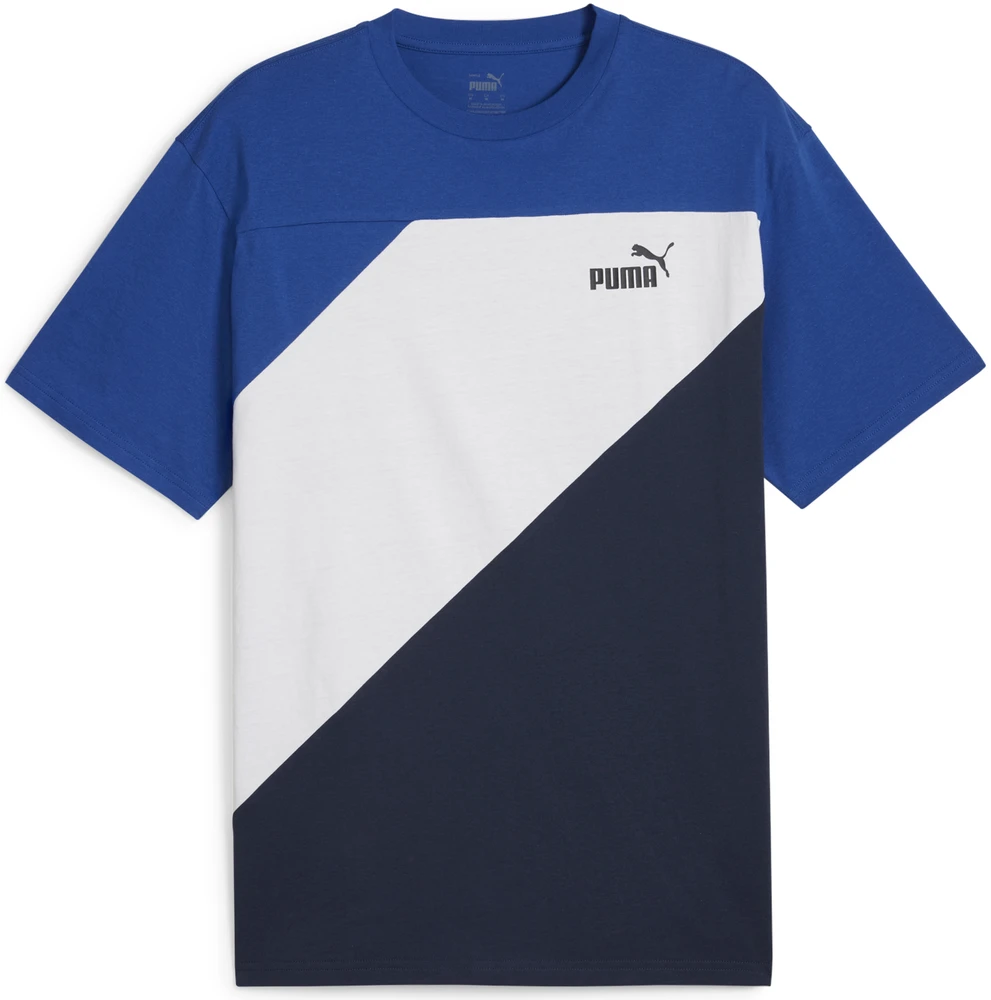 Puma Marškinėliai Vyrams Power Colorblock Tee Mėlyna Baltas 678929 14