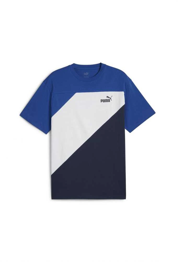 Puma Marškinėliai Vyrams Power Colorblock Tee Mėlyna Baltas 678929 14