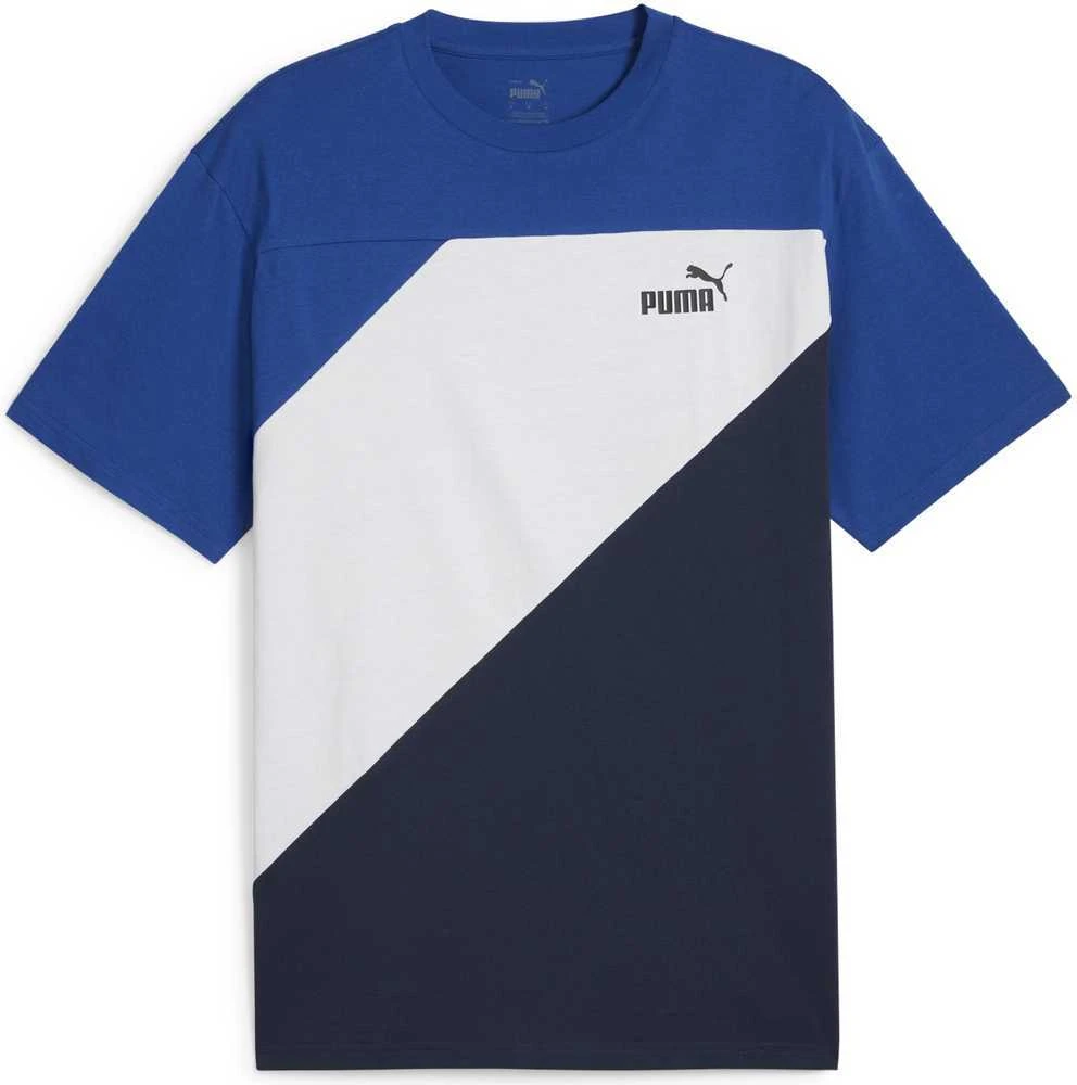 Puma Marškinėliai Vyrams Power Colorblock Tee Mėlyna Baltas 678929 14